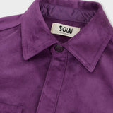 Faux Suede Button Up Jacket