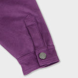 Faux Suede Button Up Jacket