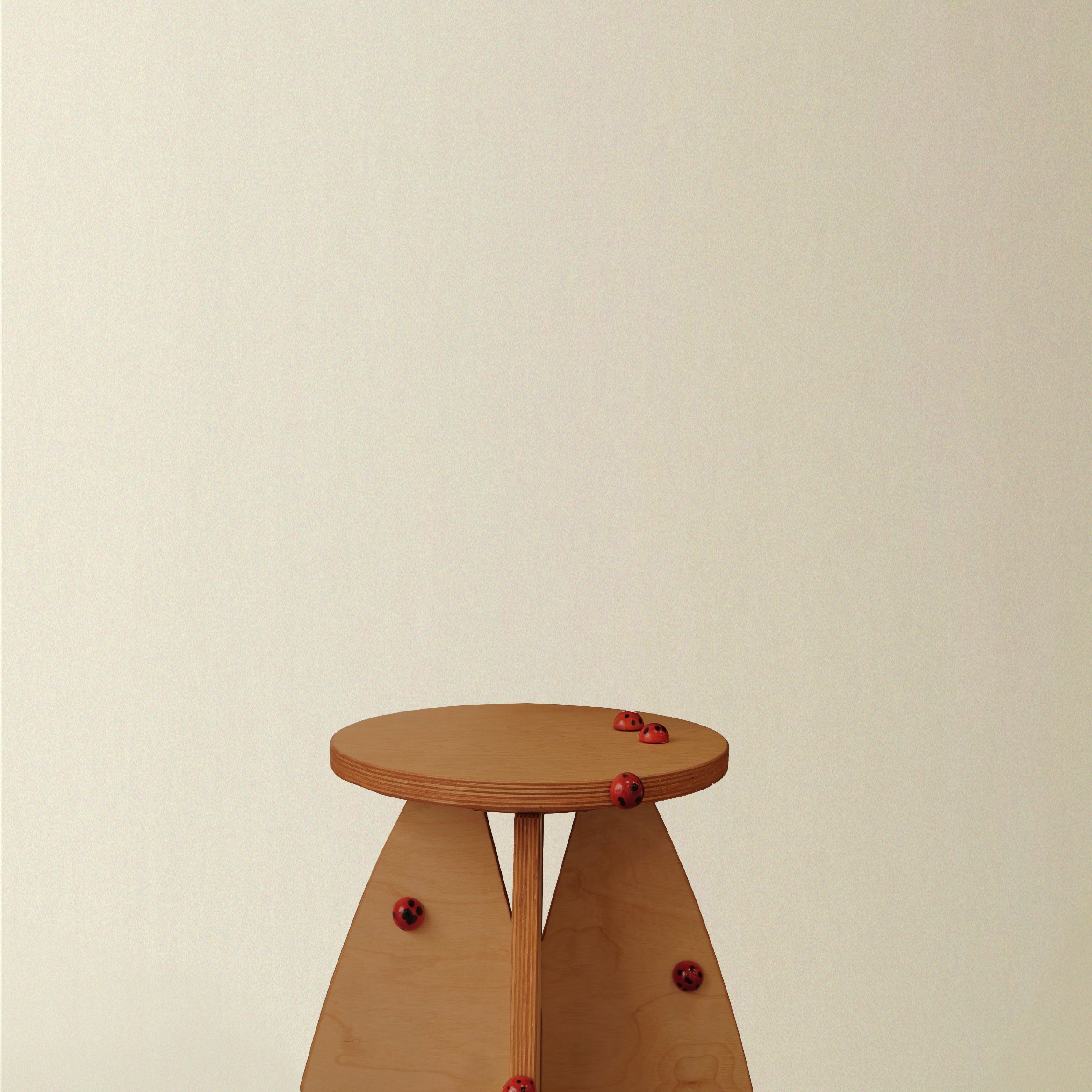 Riva Stool with Ladybugs