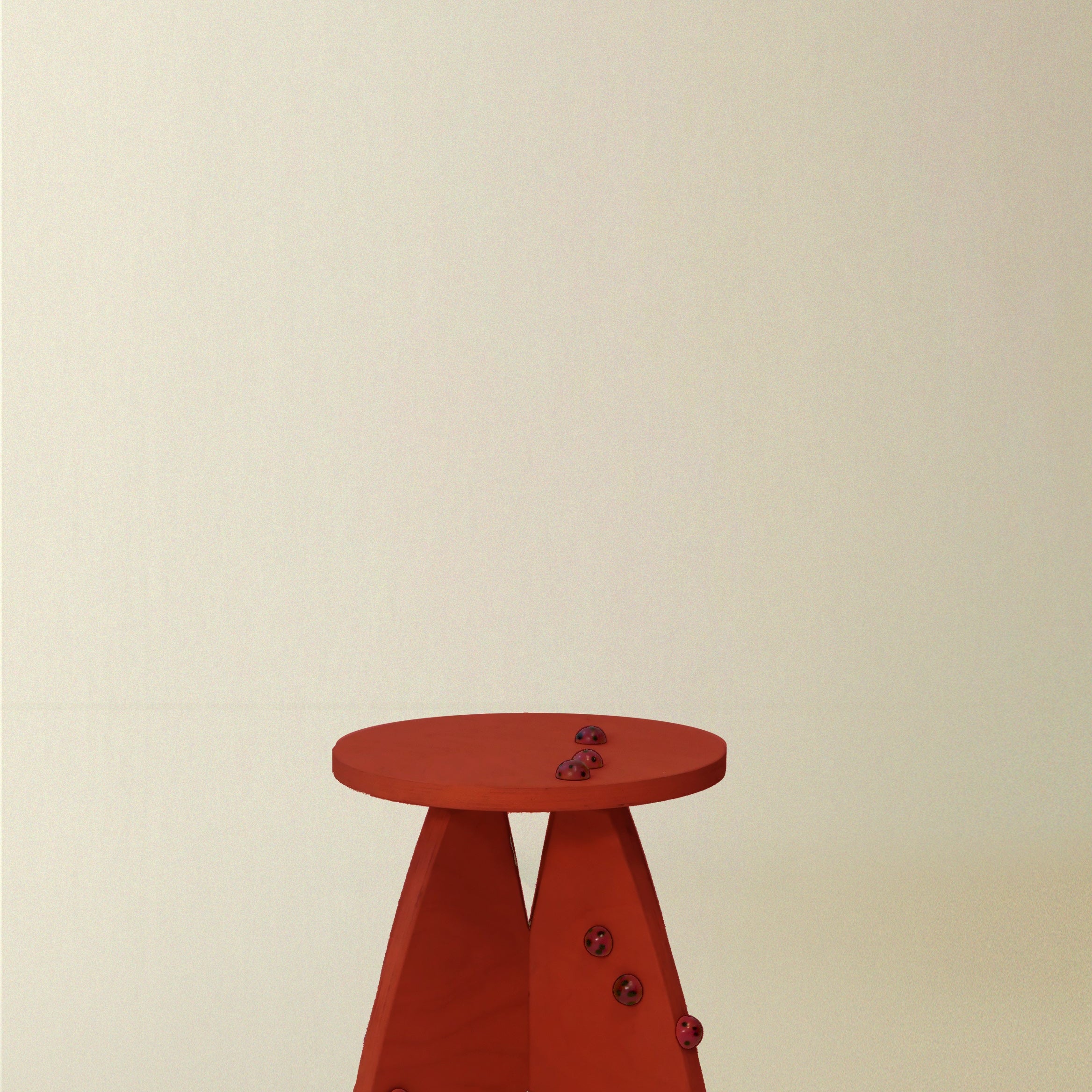 Riva Stool with Ladybugs