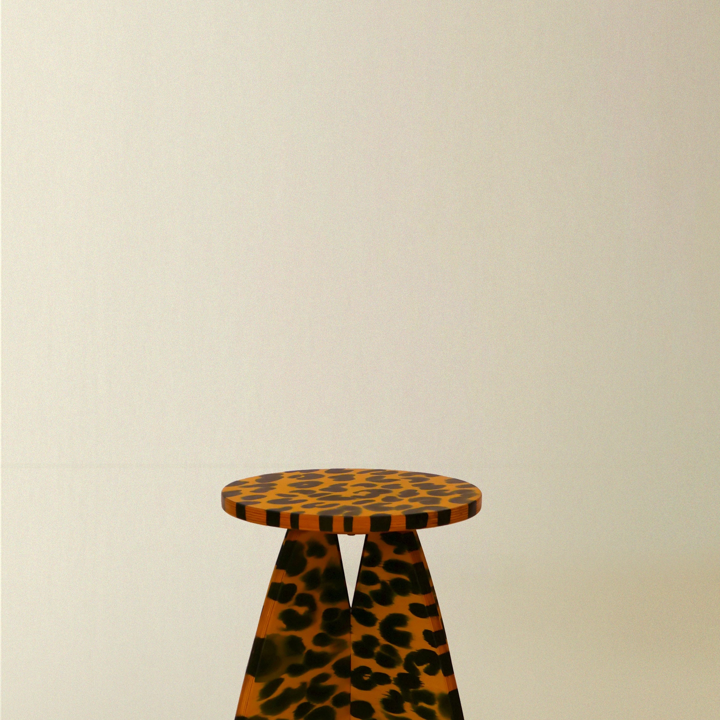 Riva Stool with Leopard Spots
