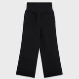 Cotton High Waisted Wide Leg Sweatpant With Raw Hem