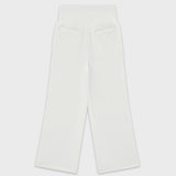 Cotton High Waisted Wide Leg Sweatpant With Raw Hem