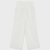 Cotton High Waisted Wide Leg Sweatpant With Raw Hem