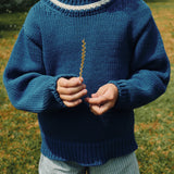 Chunky neck knitted jumper
