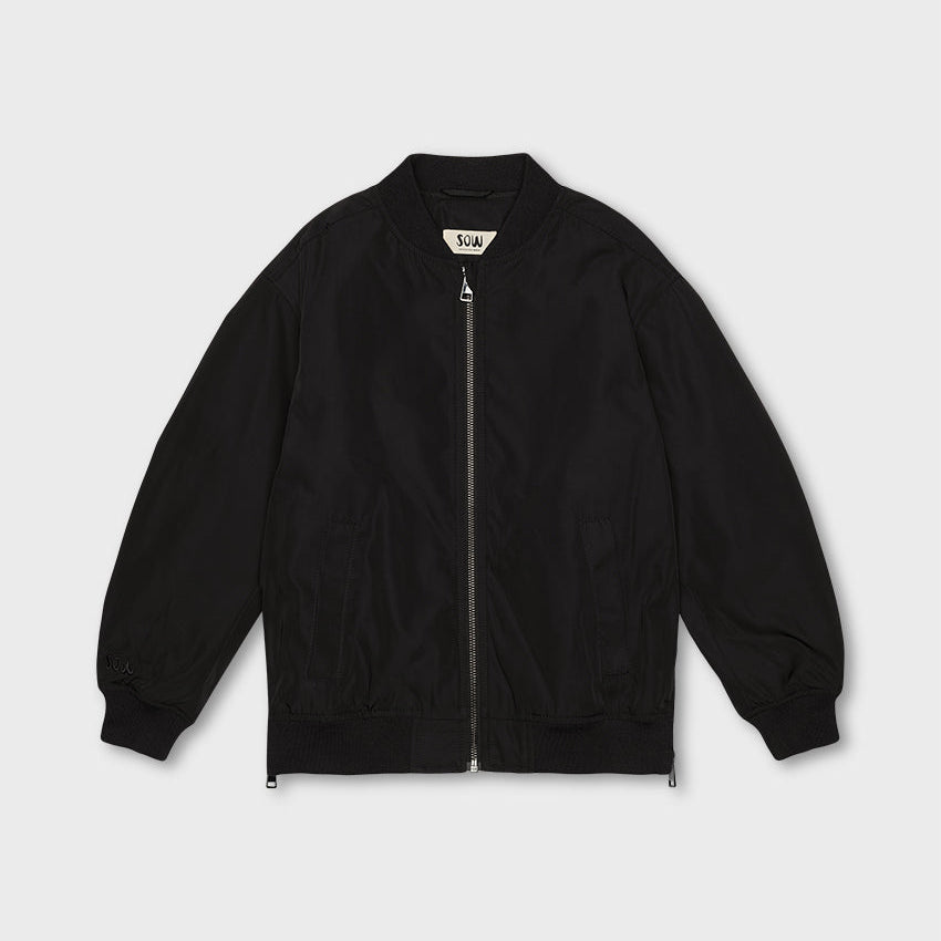 Bomber Jacket With Side Zips