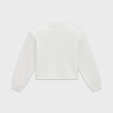 Cotton Mock Neck Cropped Sweatshirt