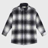 Elongated Oversized Plaid Shirt Jacket