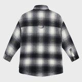 Elongated Oversized Plaid Shirt Jacket